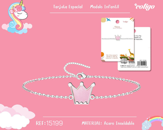 Pulsera de Niña Acero color Plateado