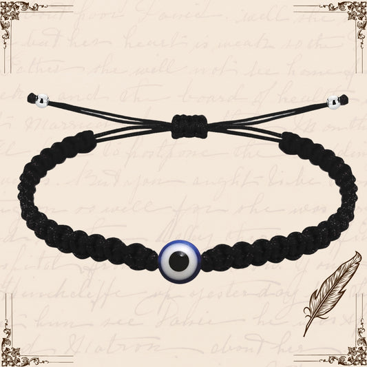 Pulsera Hilo Destino Negro-Ojo Turco