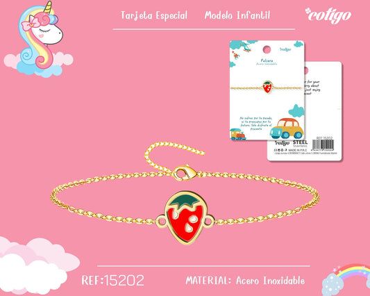 Pulsera de Niña Acero color Dorado