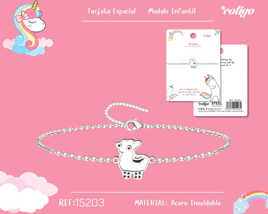 Pulsera de Niña Acero color Plateado