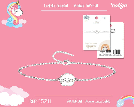 Pulsera de Niña Acero color Plateado