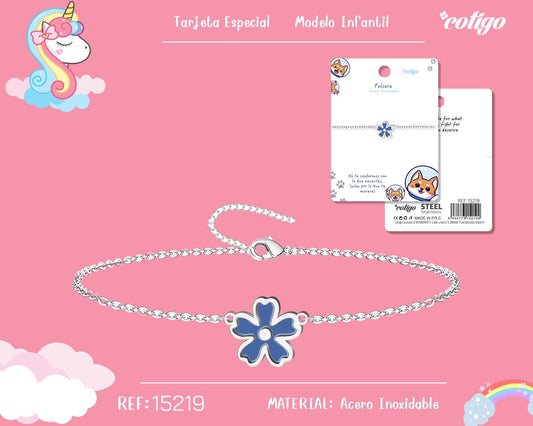 Pulsera de Niña Acero color Plateado