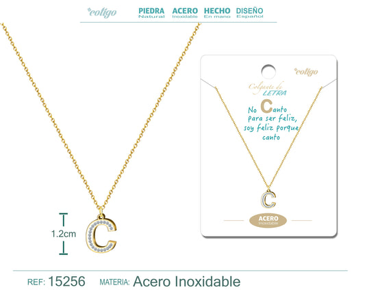 Collar Letra C Color Dorado
