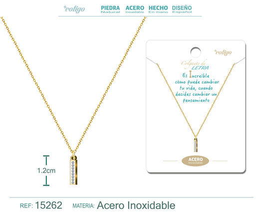 Collar Letra I Color Dorado