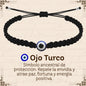 Pulsera Hilo Destino Hecho a Mano 🧵 con Amuleto de Suerte y Protección 🍀 en Acero Inoxidable 💎 - cotigo