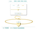 Pulsera Letra E Color Dorado - cotigo