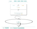Pulsera Letra I Color Plateado - cotigo