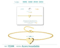 Pulsera Letra P Color Dorado - cotigo