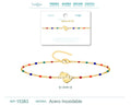 Pulsera Multicolor con Huella de Pie en Acero Inoxidable – vista principal del diseño multicolor con huella de pie
