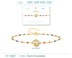 Pulsera Multicolor con Amanecer en Acero Inoxidable – vista principal del diseño multicolor con amanecer