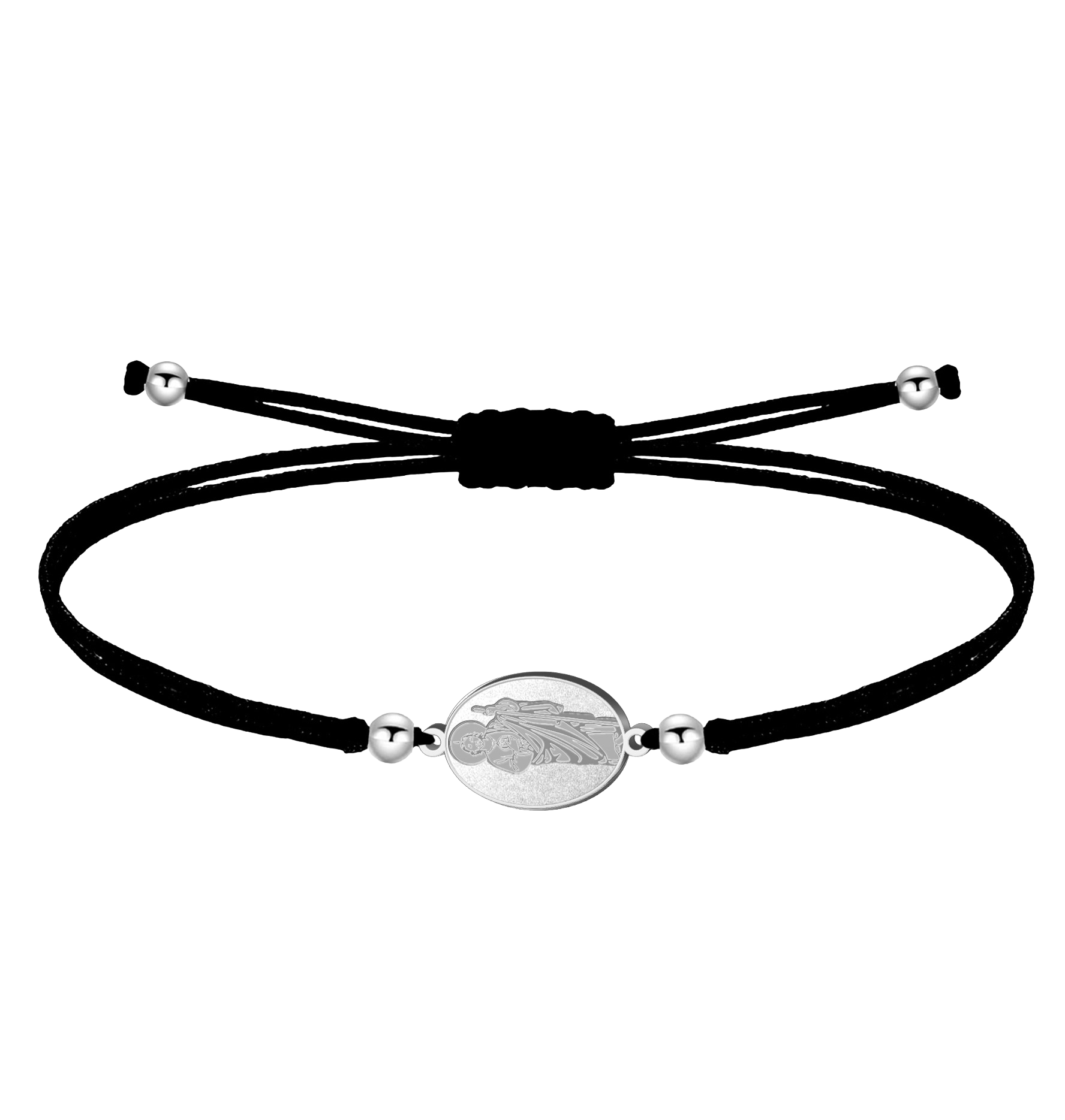 Pulsera Hilo Encerado con San Judas Tadeo Acero Inoxidable cotigo