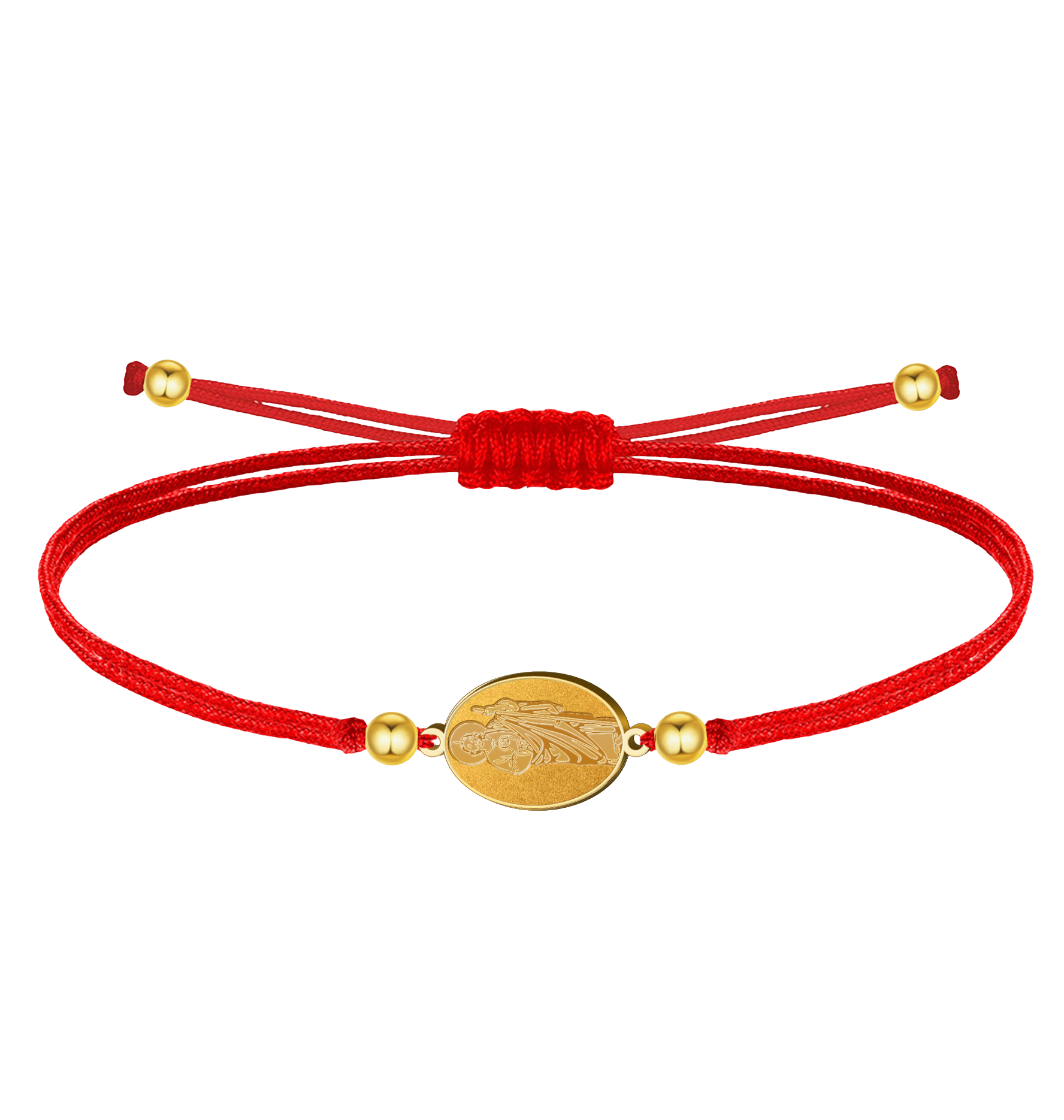 Pulsera Hilo Encerado con San Judas Tadeo Acero Inoxidable cotigo