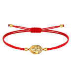 Pulsera Hilo Encerado con San Antonio Acero Inoxidable cotigo