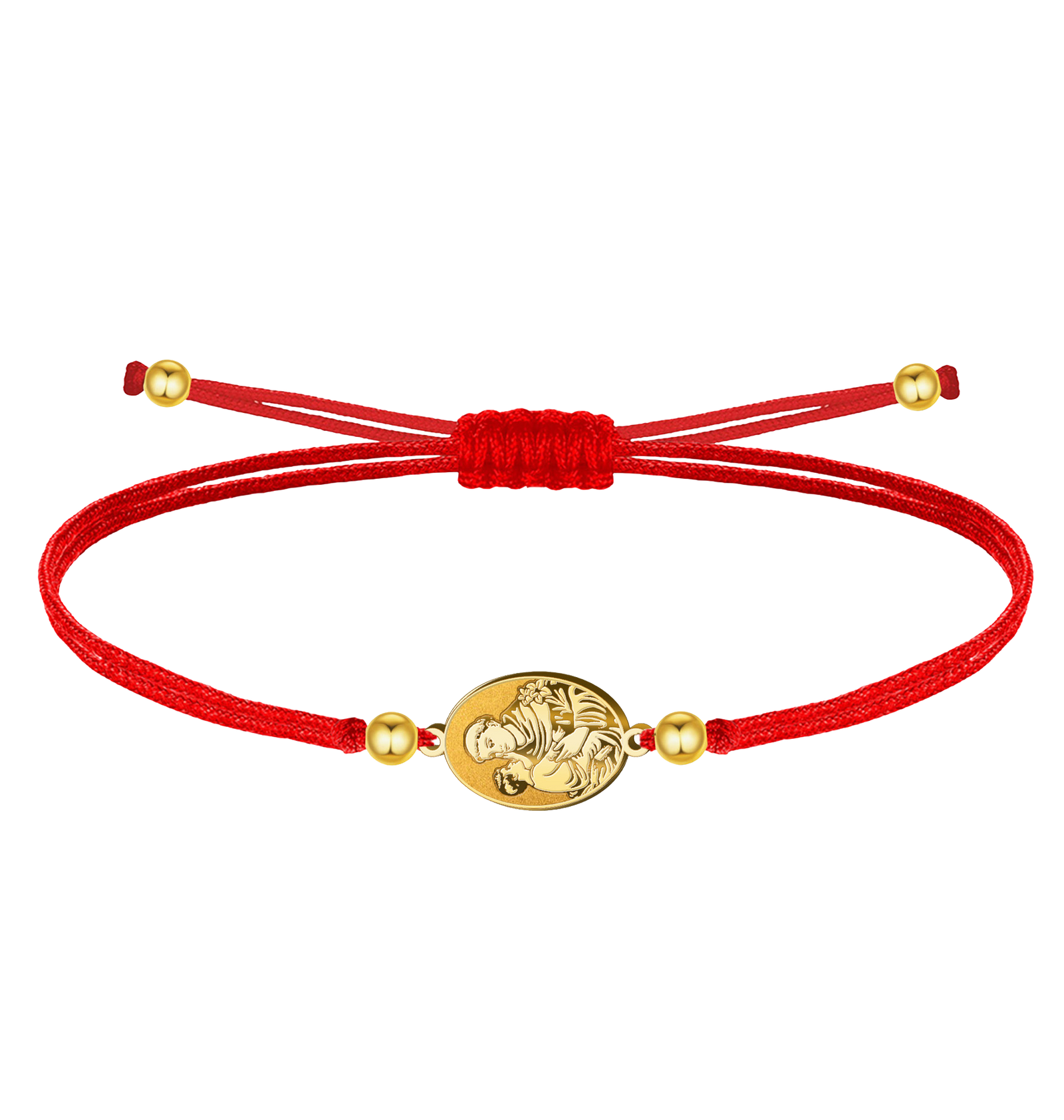 Pulsera Medalla San Antonio con Hilo Encerado