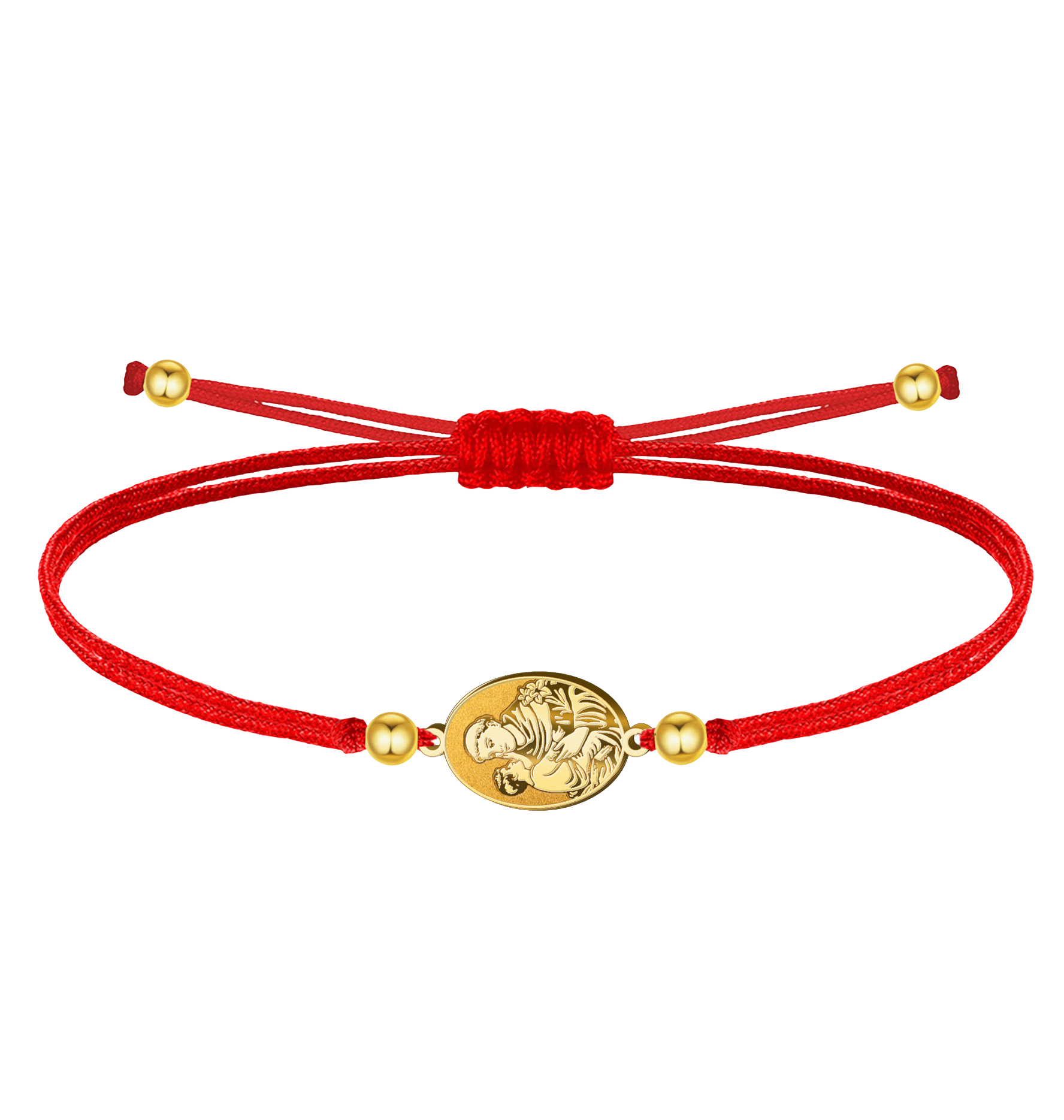 Pulsera Hilo Encerado con San Antonio Acero Inoxidable cotigo