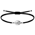 Pulsera de Hilo Encerado con Virgen de Covadonga en Acero Inoxidable – vista principal