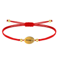 Pulsera hilo rojo encerado medalla Virgen de Fátima y Milagrosa dorada cuentas acero inoxidable amuleto protección mal de ojo mujer ajustable