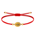 Pulsera hilo rojo encerado Medalla Milagrosa dorada Virgen de los Rayos acero inoxidable amuleto protección mal de ojo suerte regalo mujer