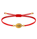 Pulsera Medalla de Virgen de la Milagrosa con Hilo en Acero