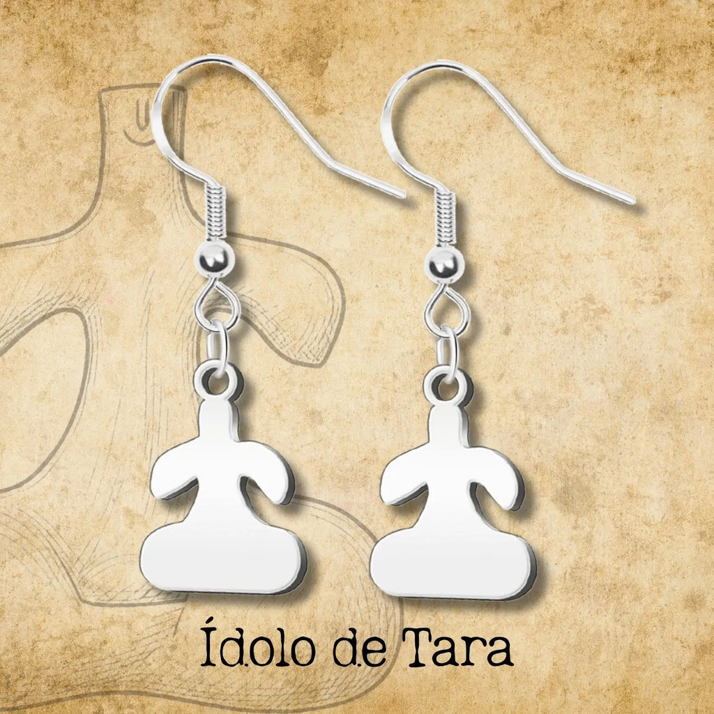 Pendiente Con Idolo de Tara Acero Plateado - cotigo