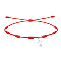 Pulsera 7 Nudos con Cruz Contra el Mal Acero Plateado cotigo