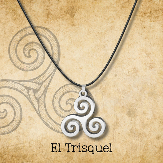 Colgante el Trisquel Acero Plateado