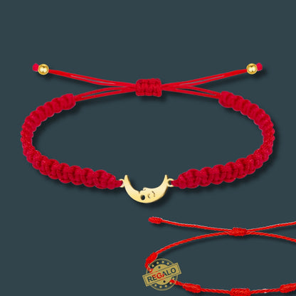 Pulsera Hilo Destino Roja Hecho a Mano 🧵 con Amuleto de Suerte y Protección 🍀 en Acero Inoxidable 💎 ¡Incluye Pulsera 7 Nudos de Regalo! 🎁