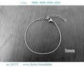 Pulsera de Cadena Serpiente Fina de 1 mm en Acero Inoxidable en acabado plateado – vista principal