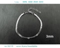 Pulsera de Cadena Serpiente con Detalles de 3 mm en Acero Inoxidable en acabado plateado – vista principal