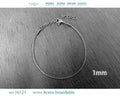 Pulsera de Cadena Veneciana Fina de 1 mm en Acero Inoxidable en acabado plateado – vista principal