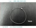 Pulsera de Cadena Eslabón Fino de 1 mm en Acero Inoxidable en acabado plateado – vista principal
