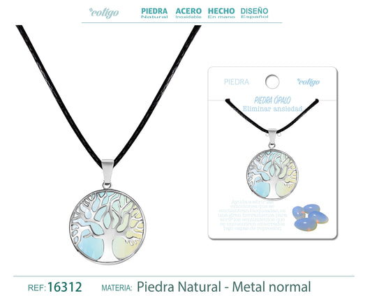 Colgante árbol de Vida de Piedra ópalo
