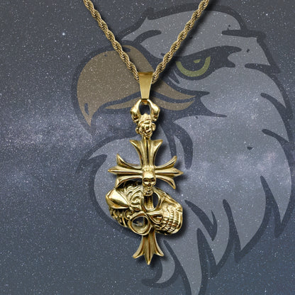 💥 Collar para Hombre en Acero Inoxidable Color Dorado 💎 Estilo Urbano Hip Hop 🔗 Cadena de 60 cm para Look Moderno y Atrevido