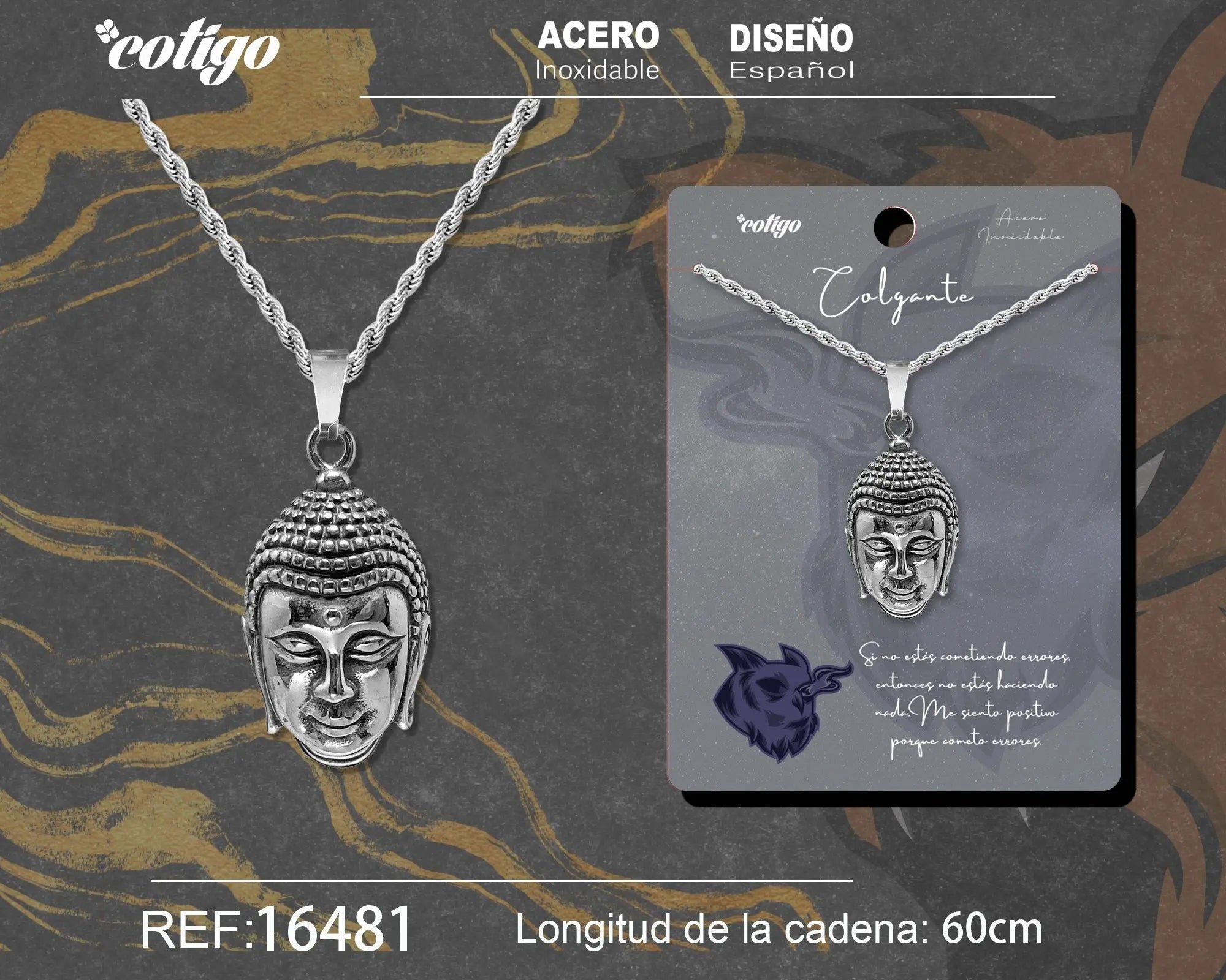 Colgante Hombre Acero color Plateado - cotigo