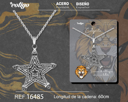 Colgante Hombre Acero color Plateado