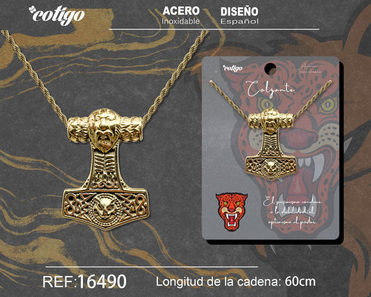 Colgante Hombre Acero color Dorado