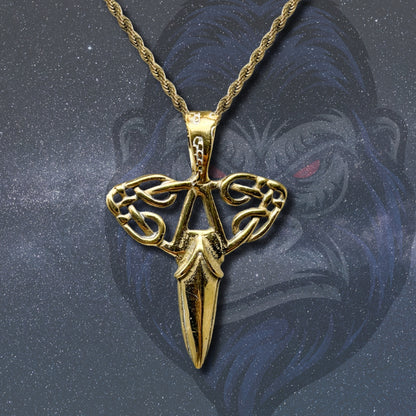 💥 Collar para Hombre en Acero Inoxidable Color Dorado 💎 Estilo Urbano Hip Hop 🔗 Cadena de 60 cm para Look Moderno y Atrevido