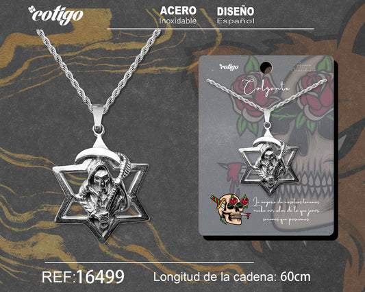 Colgante Hombre Acero color Plateado