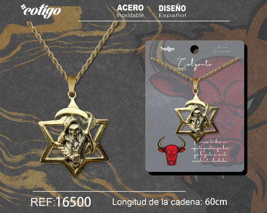 Colgante Hombre Acero color Dorado