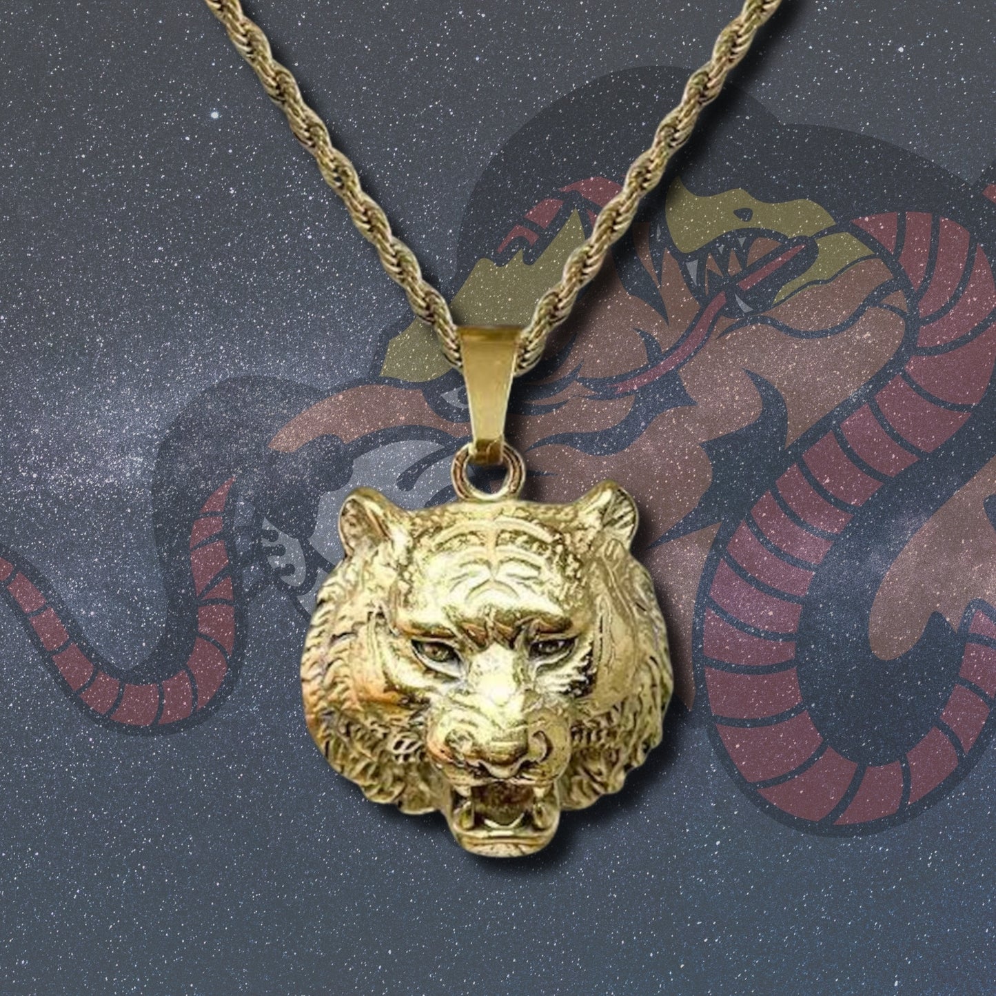 💥 Collar para Hombre en Acero Inoxidable Color Dorado 💎 Estilo Urbano Hip Hop 🔗 Cadena de 60 cm para Look Moderno y Atrevido