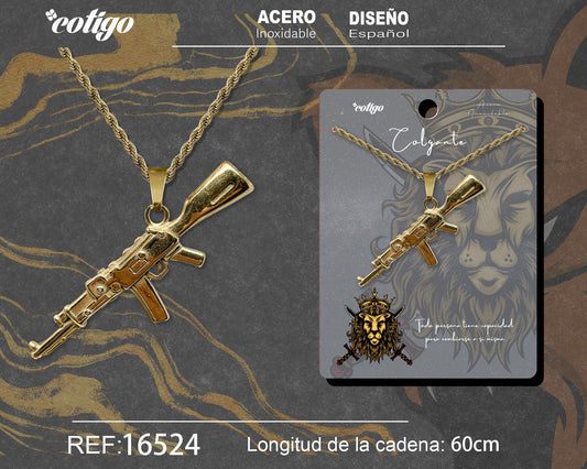 Colgante Hombre Acero color Dorado