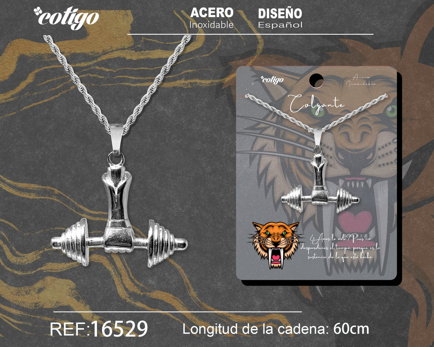 Colgante Hombre Acero color Plateado