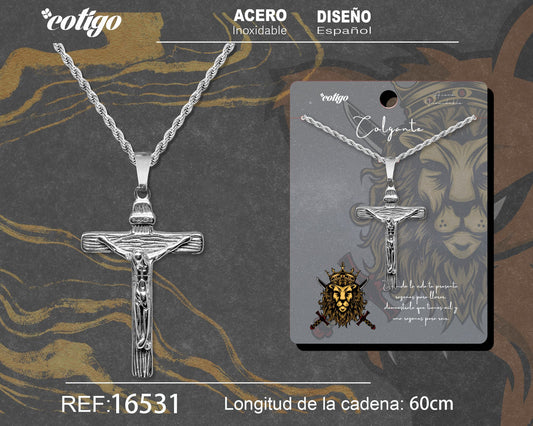 Colgante Hombre Acero color Plateado