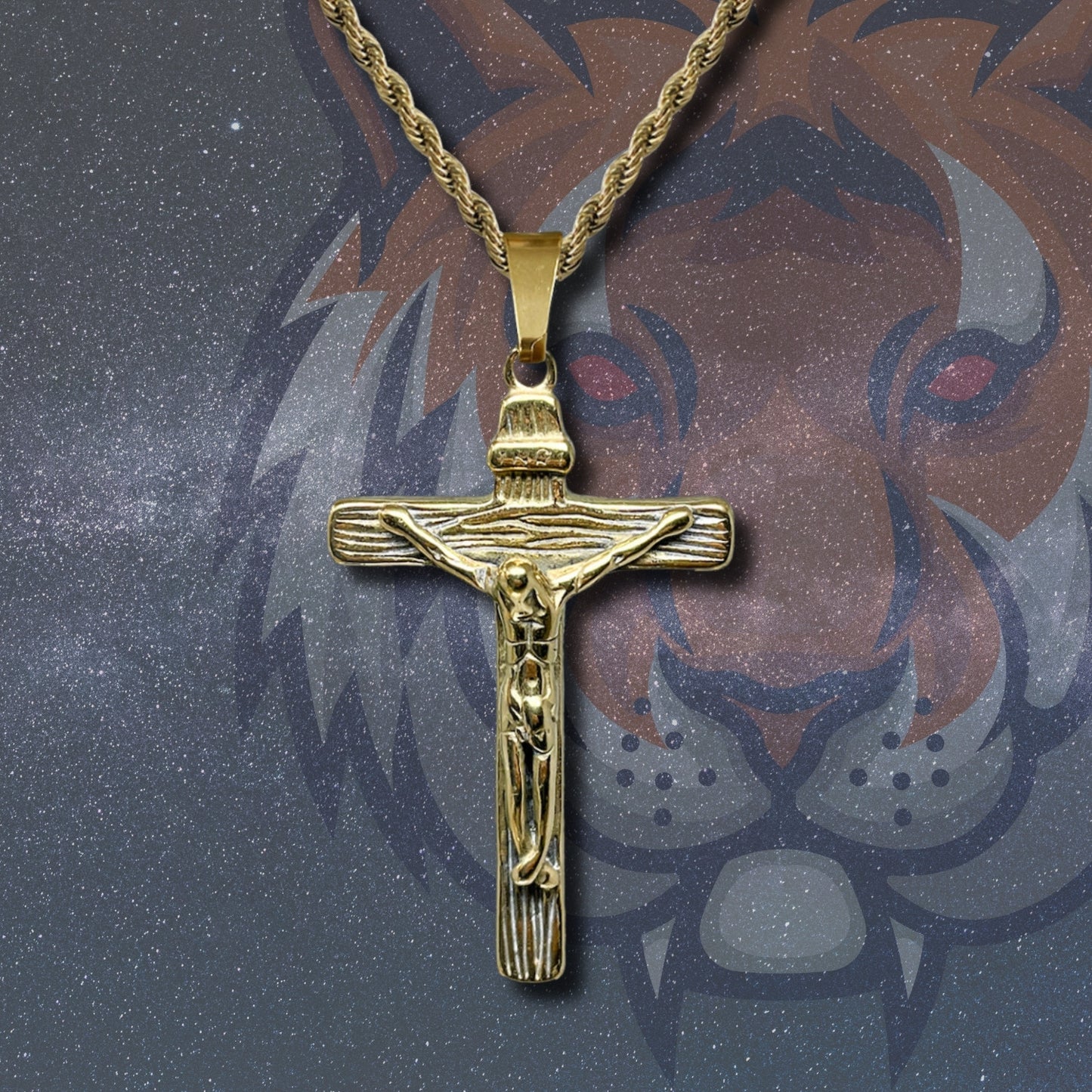 💥 Collar para Hombre en Acero Inoxidable Color Dorado 💎 Estilo Urbano Hip Hop 🔗 Cadena de 60 cm para Look Moderno y Atrevido