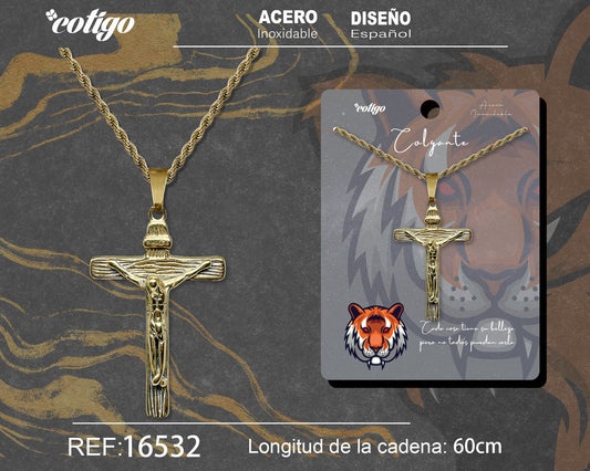 Colgante Hombre Acero color Dorado