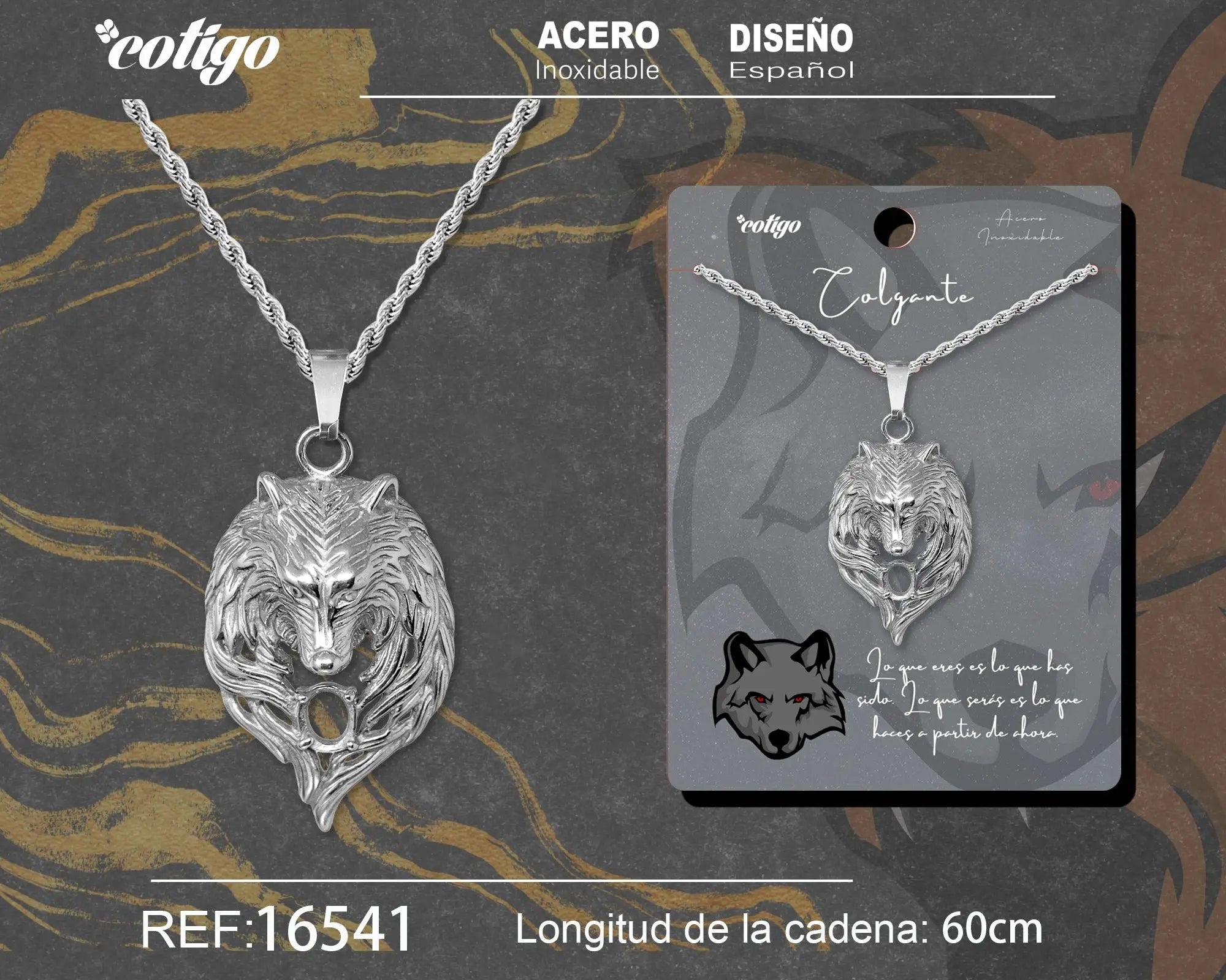 Colgante Hombre Acero color Plateado - cotigo