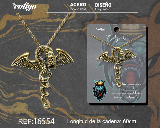 Colgante Hombre Acero color Dorado