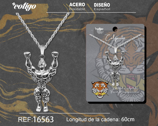 Colgante Hombre Acero color Plateado