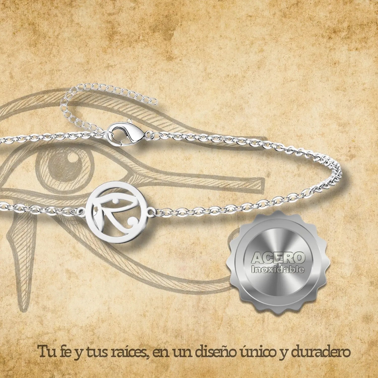 Pulsera Ojo de Horus Acero acabado