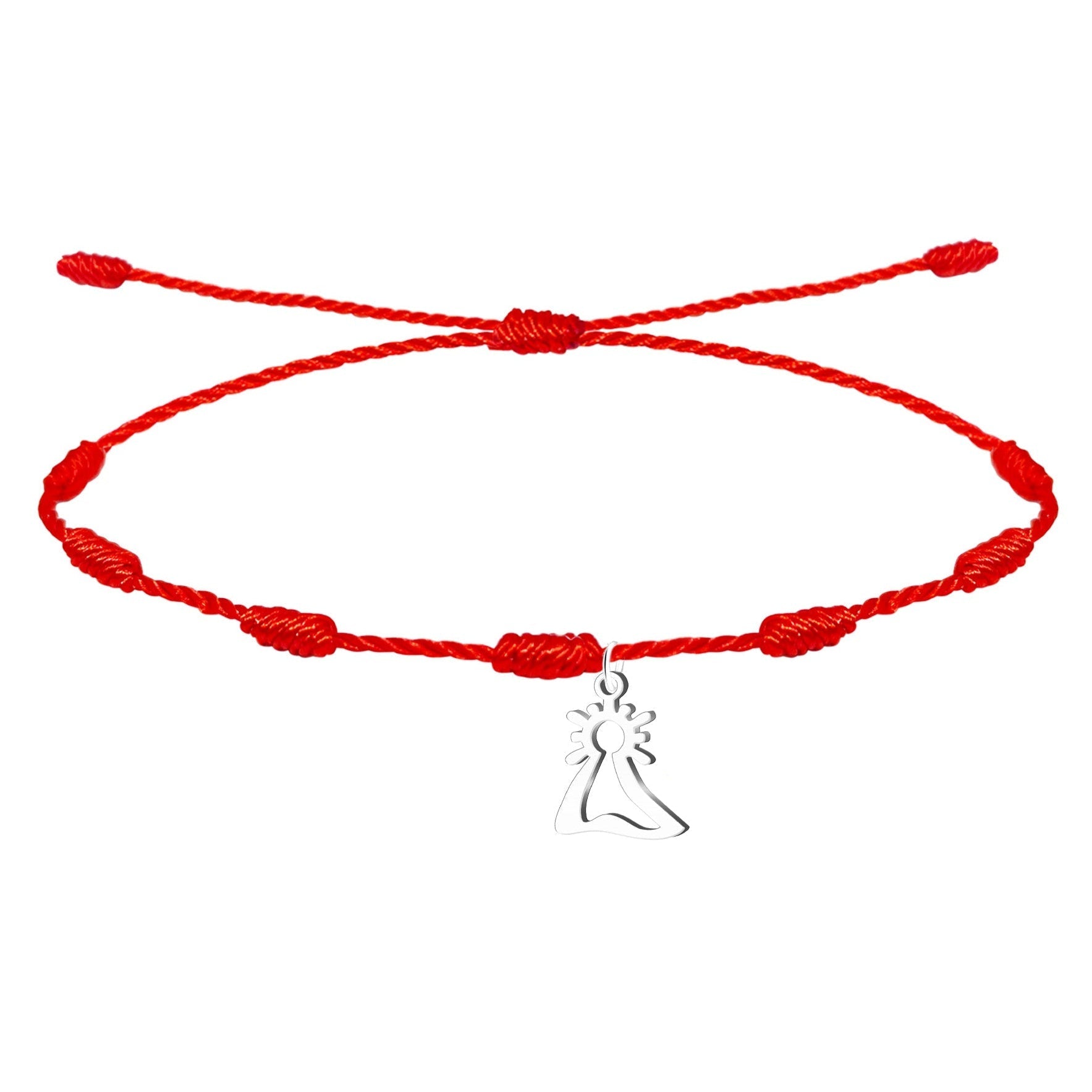 Pulsera 7 Nudos con Silueta Simple de Virgen del Pilar cotigo